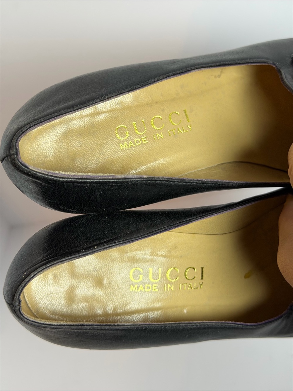 Gucci Black Leather Bamboo Details Loafers Size 36.5 PROJECT - Picture 4 of 11